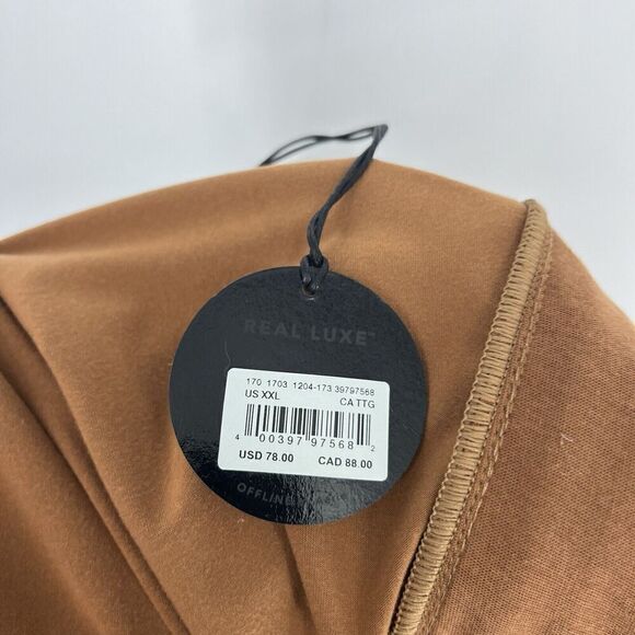 Offline Aerie Pants Size XXL Brown Real Luxe Faux Leather Wide Leg Pull On - Picture 7 of 10